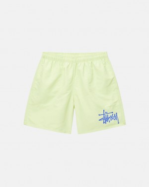 Stussy Agua Curta Big Basic - Unisex Shorts Trunks Luz Verdes | QPTWA55780