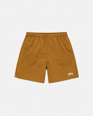 Stussy Agua Curta Stock - Unisex Shorts Trunks Branco | PTEAH55248