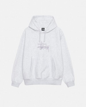 Stussy Basic Applique Hoodie - Unisex Hoodies Cinzentas | PTJZR54080