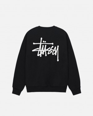 Stussy Basic Stussy Crew - Unisex Hoodies Pretas | FPTHY34036