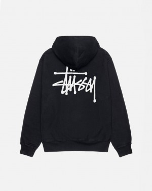 Stussy Basic Stussy Hoodie Pigment Dyed - Unisex Hoodies Pretas | UPTND60722