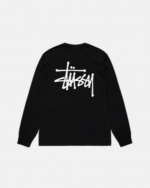 Stussy Basic Stussy LS Tee - Unisex Longsleeve Pretas | XPTBH46055