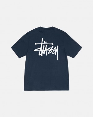 Stussy Basic Stussy Tee - Unisex Shortsleeve Azul Marinho | PPTQX12855