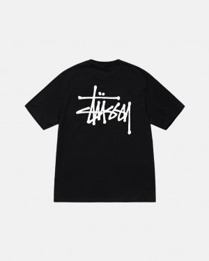 Stussy Basic Stussy Tee - Unisex Shortsleeve Pretas | PTNEJ65964