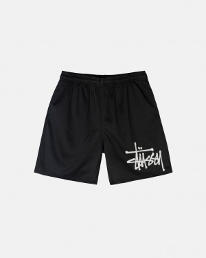 Stussy Big Basic Mesh Curta - Men&s Shorts Trunks Pretas | PTNEJ82862