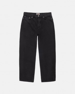 Stussy Big Ol& Jean Washed Lona - Unisex Pants Pretas | PTNEJ10988