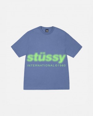 Stussy Blur Tee - Unisex Shortsleeve Azuis | PTXMI26577