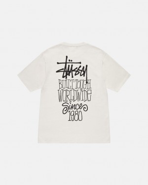 Stussy Built Tough Tee Pigment Dyed - Unisex Shortsleeve Bege | PTJKU98625