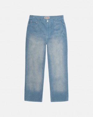 Stussy Classicos Jean Faded Corduroy - Unisex Denim Azuis | MPTFT88093