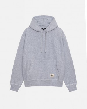 Stussy Contrast Stitch Label Hoodie - Unisex Hoodies Cinzentas | ZPTMJ21456