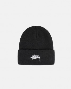 Stussy Cuff Beanie Stock - Unisex Pretas | DPTVO19401