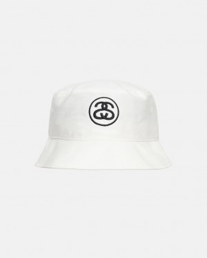 Stussy Deep Bucket Hat SS Link - Unisex Branco | GPTUC29801