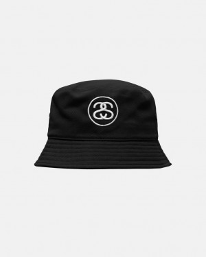 Stussy Deep Bucket Hat SS Link - Unisex Pretas | APTDF47916