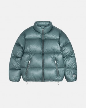 Stussy Down Puffer Parachute Ripstop - Unisex Jackets Azuis | PTQAV75377