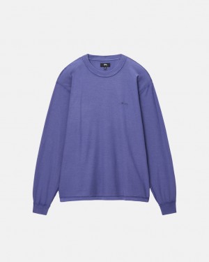 Stussy Lazy LS Tee - Unisex Longsleeve Azuis Escuro | GPTUC61392