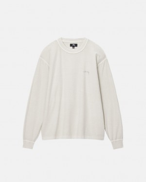 Stussy Lazy LS Tee - Unisex Longsleeve Bege | ZPTMJ14035