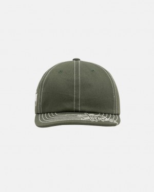 Stussy Low Pro Basic Stitch Strapback - Unisex Verde Oliva | YPTGT77567