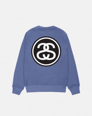 Stussy SS-Link Crew - Unisex Hoodies Azuis | PTEAH84185