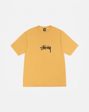 Stussy Small Stock Tee Pigment Dyed - Unisex Shortsleeve Laranja | PTJKU23363