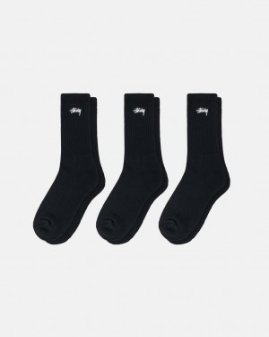 Stussy Stock Crew Sock Pack - Home Goods Pretas | EPTHC38088