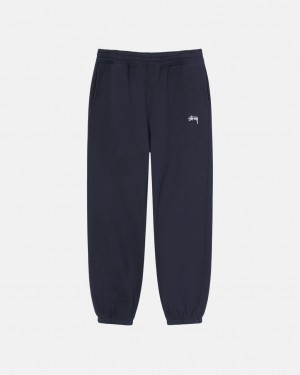 Stussy Stock Logo Sweatpant - Unisex Pants Azul Marinho | PTQCS89114