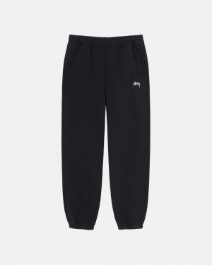 Stussy Stock Logo Sweatpant - Unisex Pants Pretas | XPTGW75176