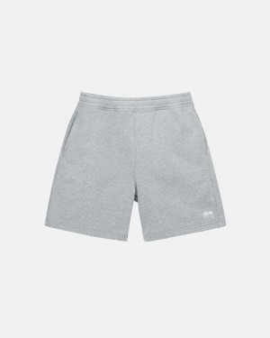 Stussy Stock Logo Sweatshort - Unisex Shorts Trunks Cinzentas | SPTNY36784