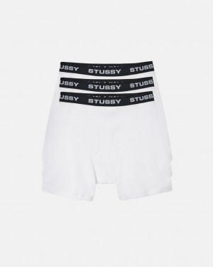 Stussy Stussy Boxer Briefs - Unisex Shorts Trunks Branco | PTJZR65742