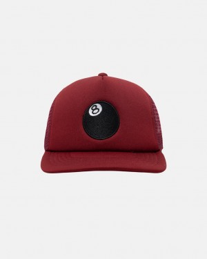 Stussy Trucker 8 Ball Snapback - Unisex Vermelhas | GPTUC12335