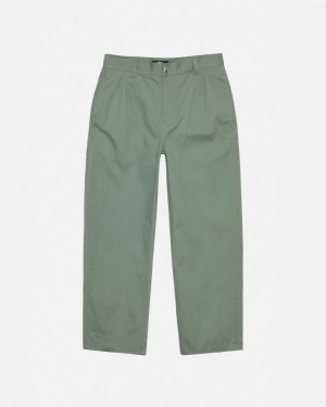 Stussy Workgear Trouser Twill - Unisex Pants Verdes | PTIIZ97046