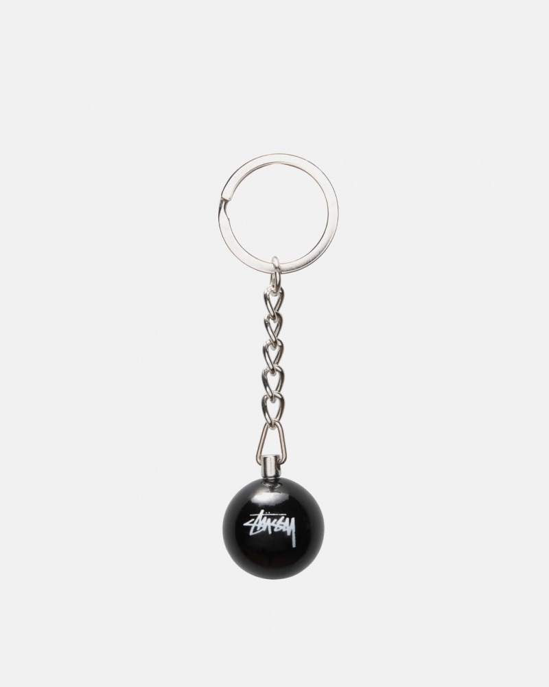 Stussy 8 Ball Keychain - Home Goods Pretas | APTWC50405