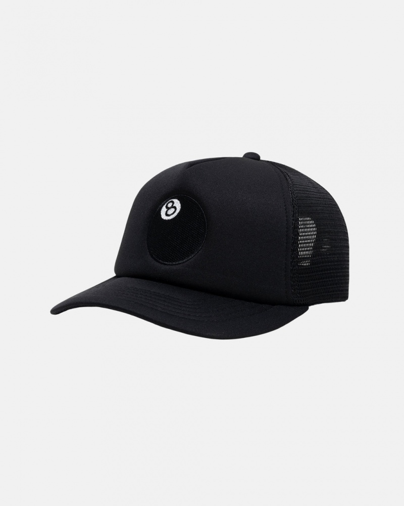 Stussy 8 Ball Trucker Cap - Unisex Pretas | TPTWZ27603