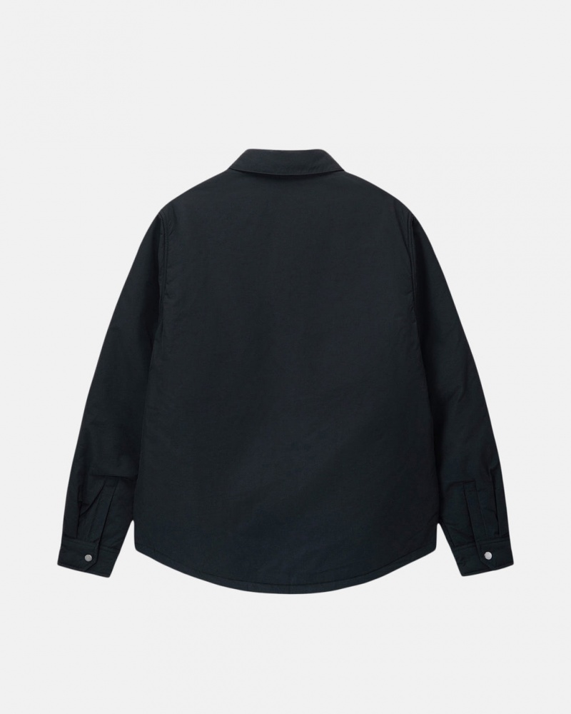 Stussy Acolchoado Tech Over Shirt - Unisex Tops Pretas | FPTUI99416