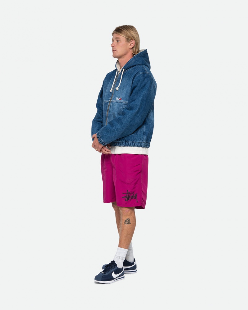 Stussy Agua Curta Big Basic - Unisex Shorts Trunks Rosa | LPTSX19133