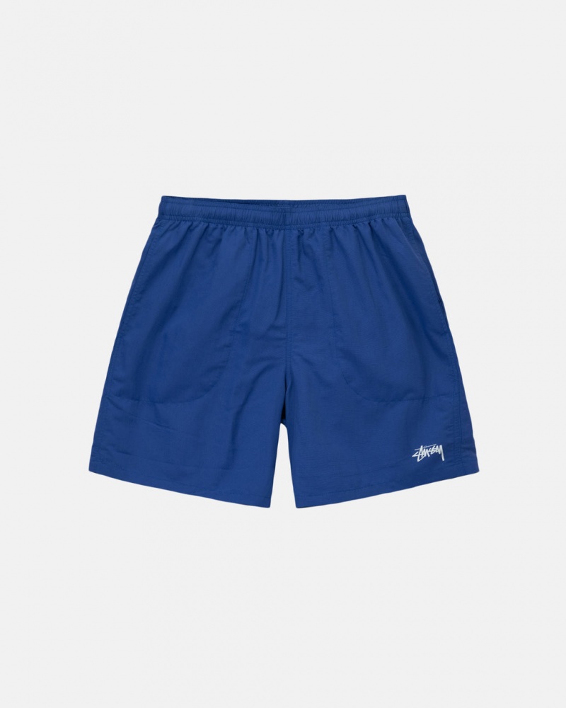 Stussy Agua Curta Stock - Unisex Shorts Trunks Azuis Escuro | LPTSX47825