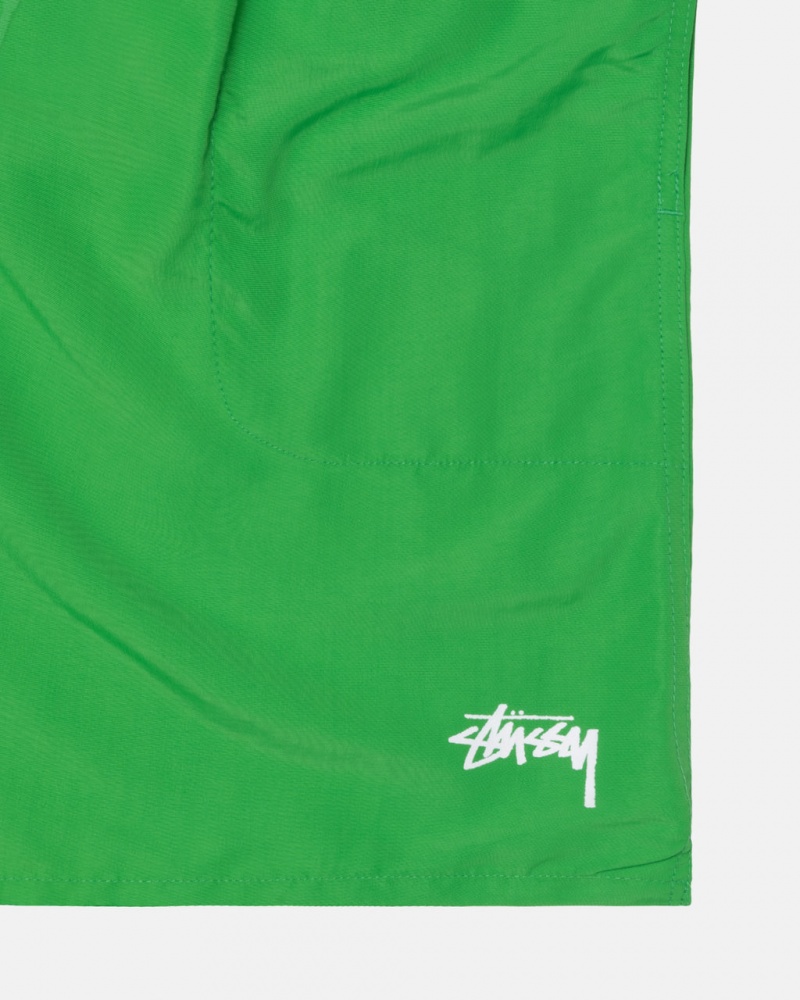 Stussy Agua Curta Stock - Unisex Shorts Trunks Verdes | GPTUC41283