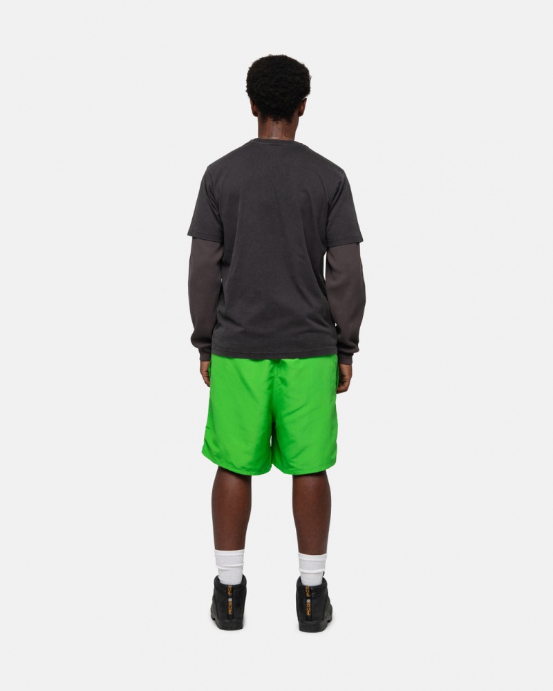 Stussy Agua Curta Stock - Unisex Shorts Trunks Verdes | GPTUC41283