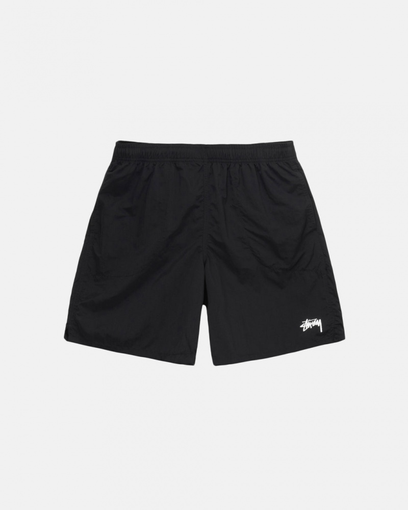 Stussy Agua Curta Stock - Unisex Shorts Trunks Pretas | PTCVG72066