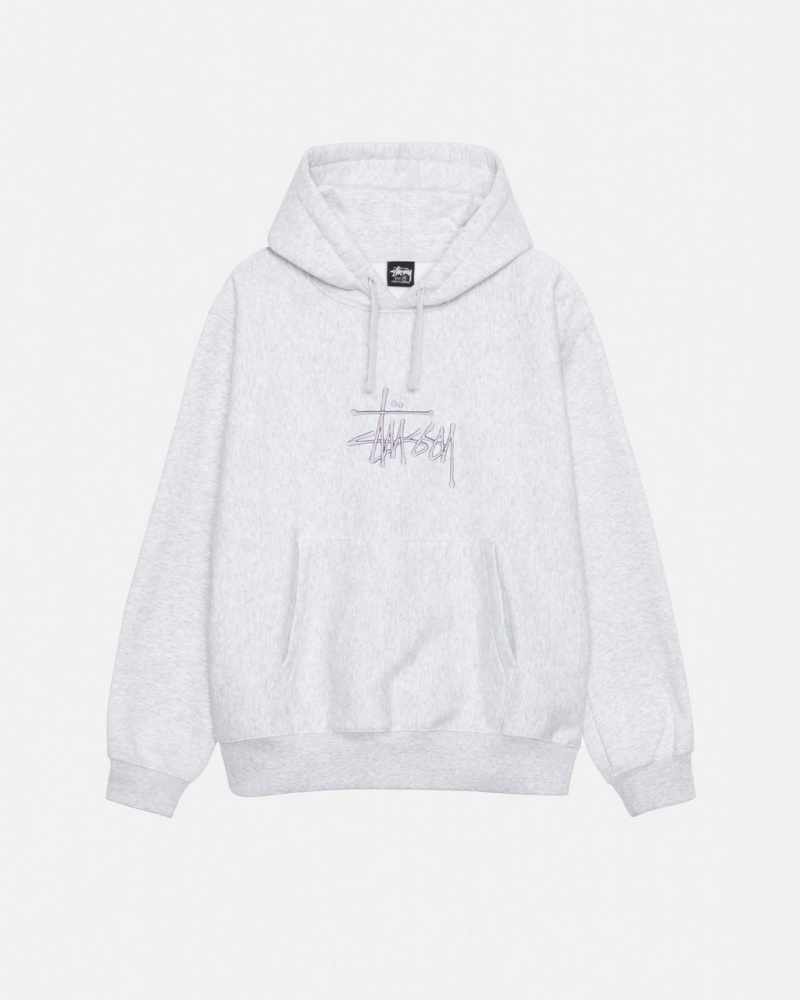 Stussy Basic Applique Hoodie - Unisex Hoodies Cinzentas | PTJZR54080