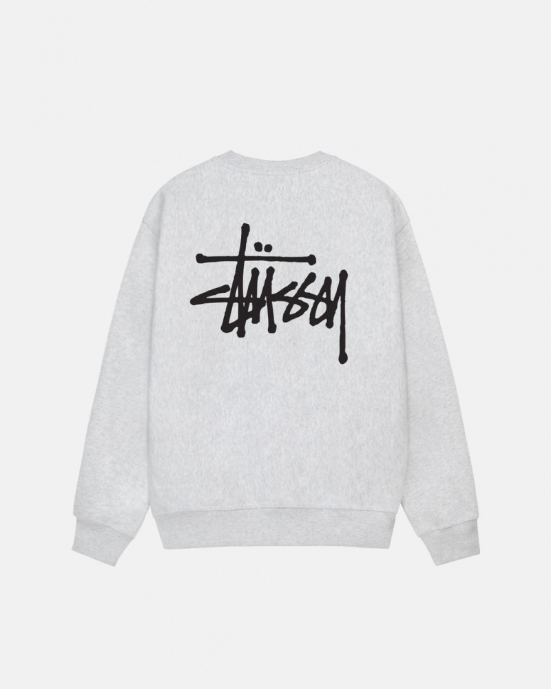 Stussy Basic Stussy Crew - Unisex Hoodies Cinzentas | PTXBR17429