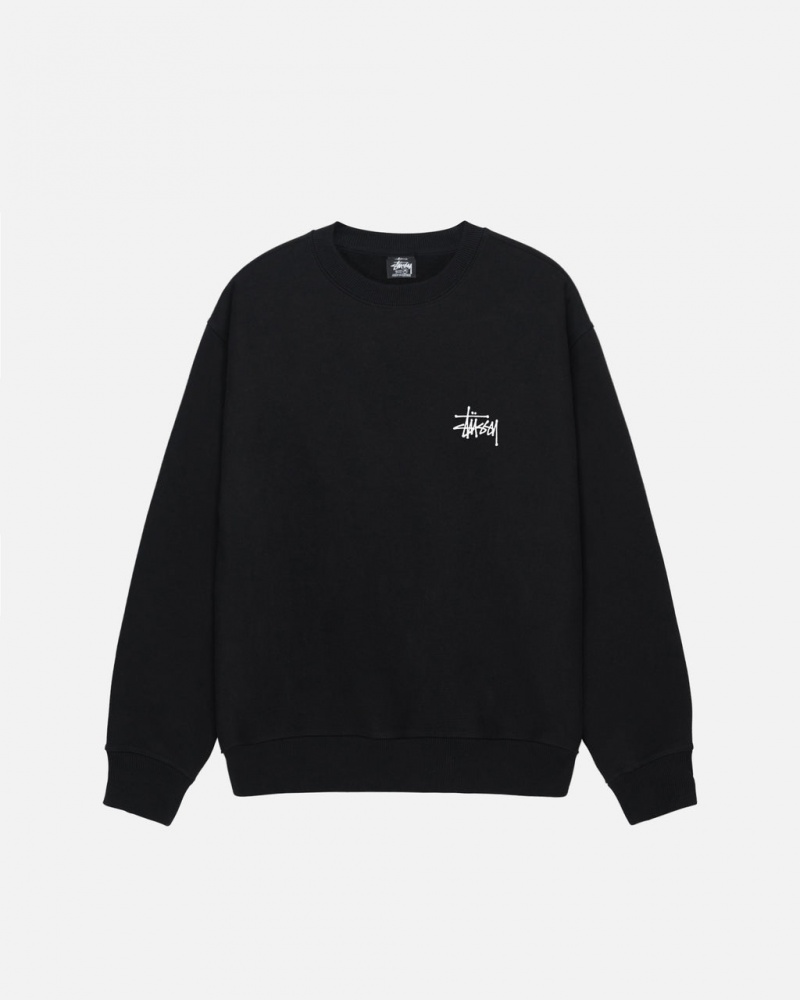 Stussy Basic Stussy Crew - Unisex Hoodies Pretas | FPTHY34036