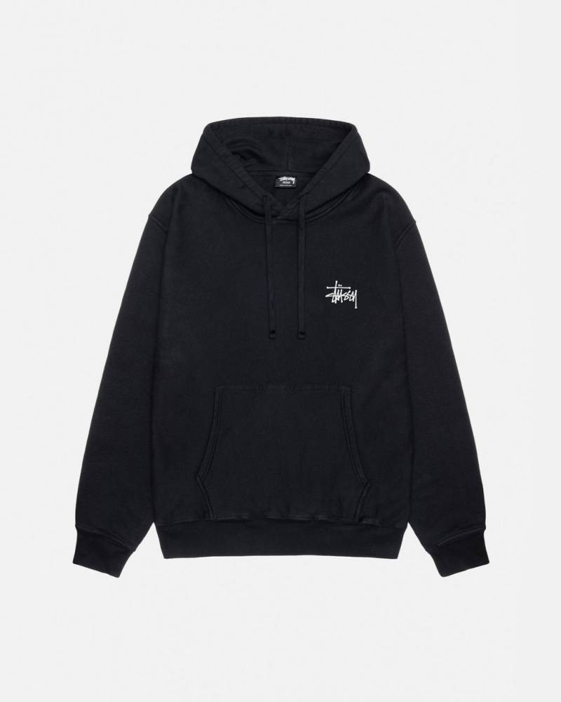 Stussy Basic Stussy Hoodie Pigment Dyed - Unisex Hoodies Pretas | UPTND60722