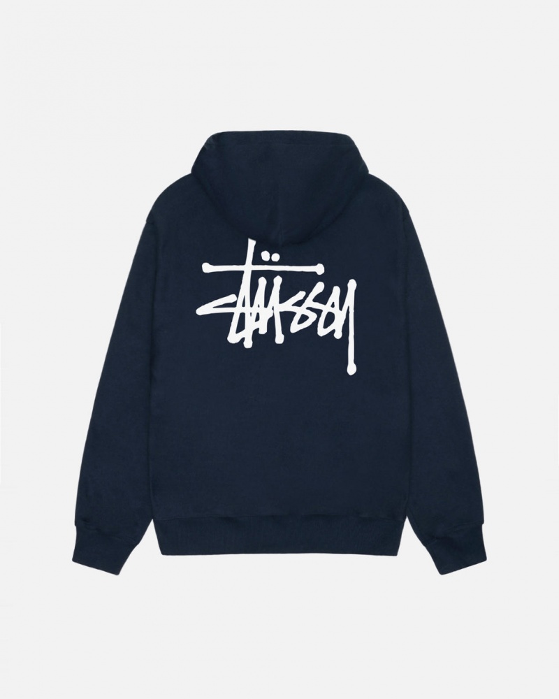 Stussy Basic Stussy Hoodie - Unisex Hoodies Azul Marinho | PTCIF74807