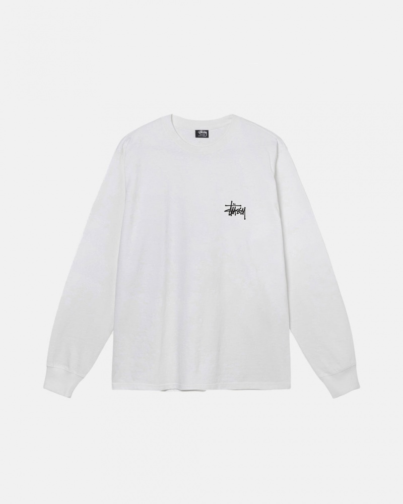 Stussy Basic Stussy LS Tee - Mens Tees Branco | PTNZX13983