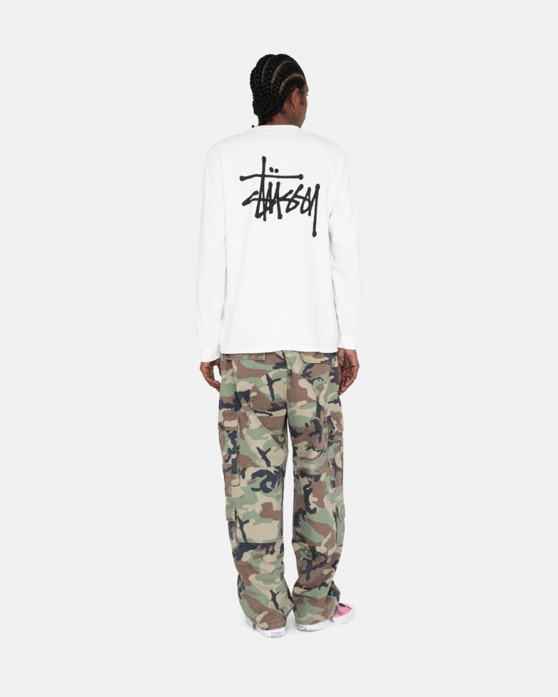 Stussy Basic Stussy LS Tee - Mens Tees Branco | PTNZX13983