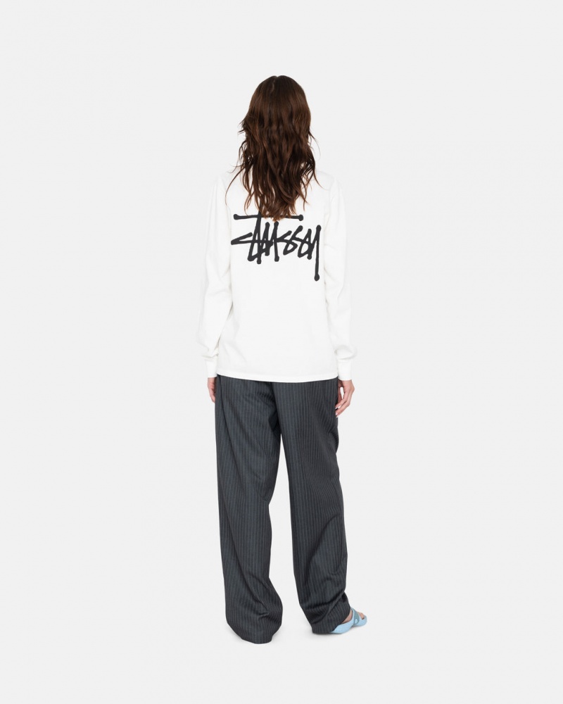 Stussy Basic Stussy LS Tee - Mens Tees Branco | PTNZX13983