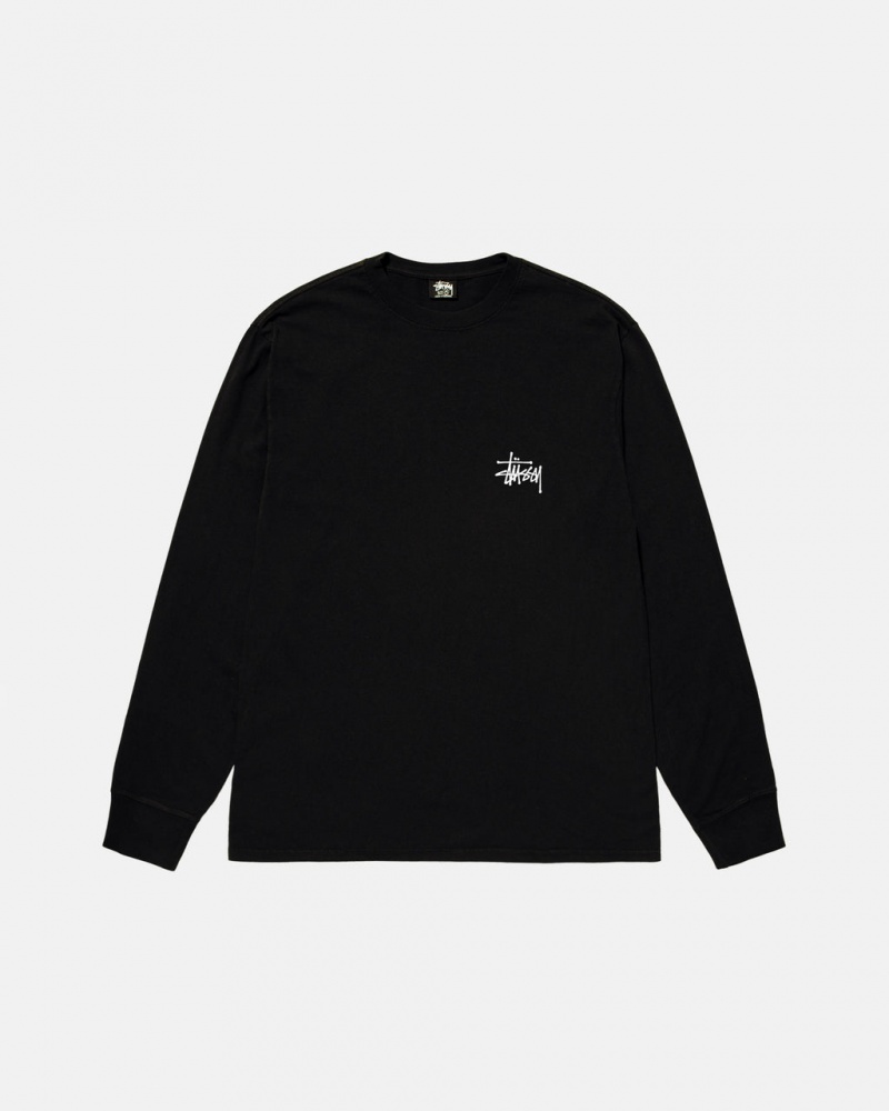 Stussy Basic Stussy LS Tee - Unisex Longsleeve Pretas | XPTBH46055