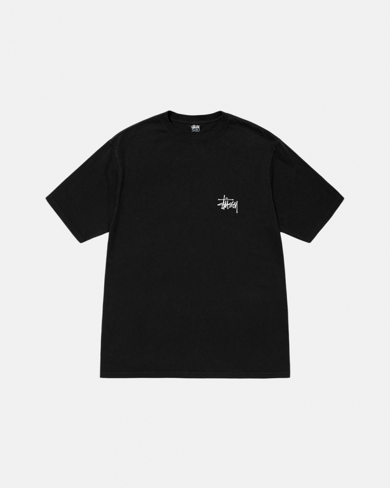 Stussy Basic Stussy Tee Pigment Dyed - Unisex Shortsleeve Pretas | BPTSD27993