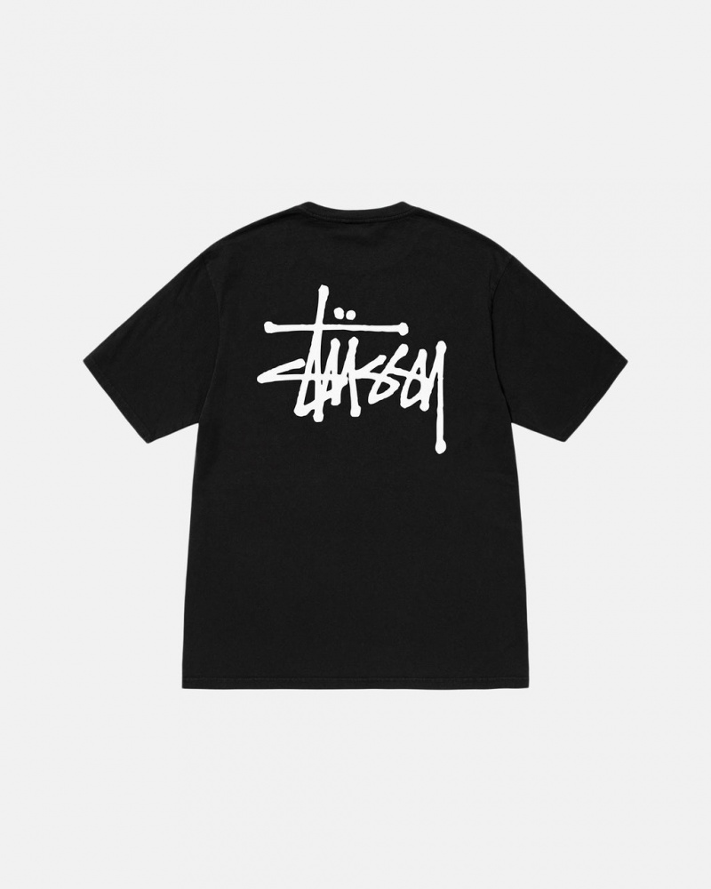 Stussy Basic Stussy Tee Pigment Dyed - Unisex Shortsleeve Pretas | BPTSD27993