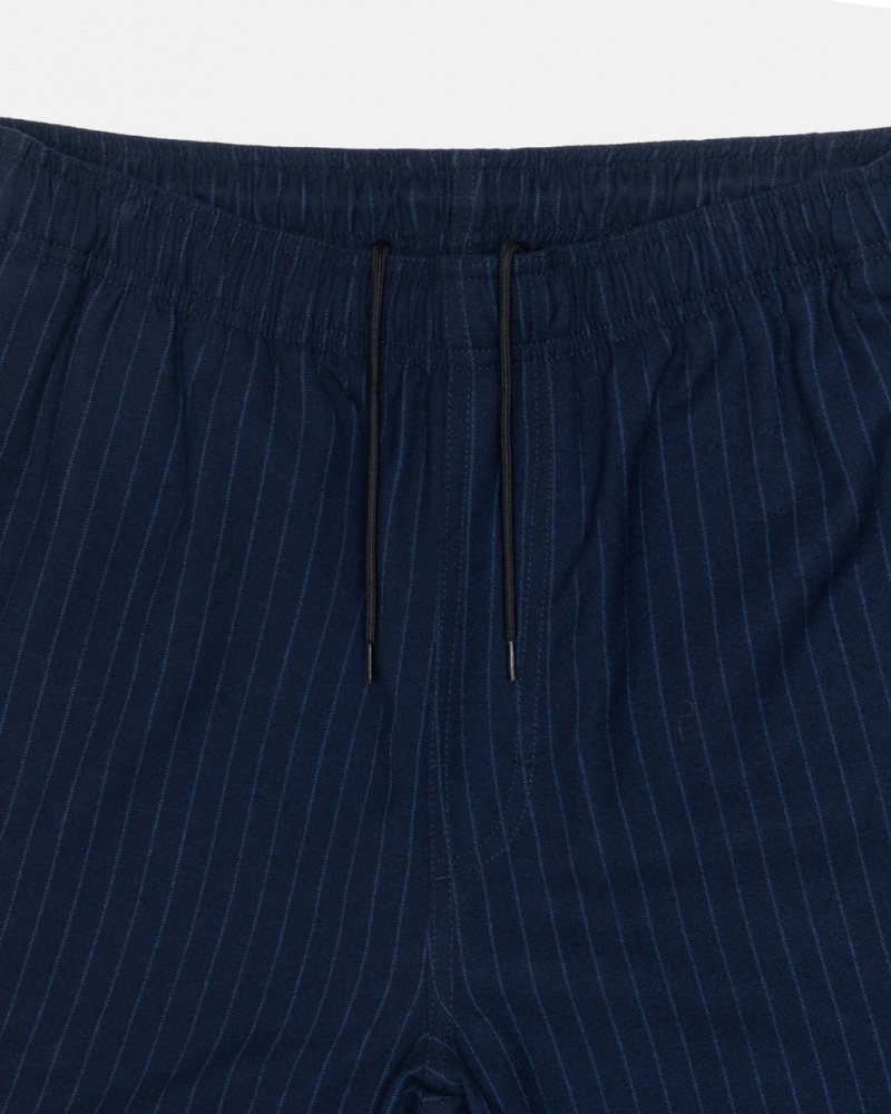 Stussy Beach Pant Lã Stripe - Unisex Pants Azul Marinho | PTEGJ41424